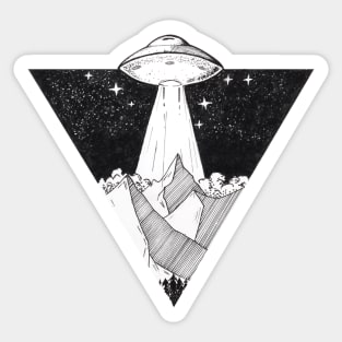 Alien Abduction Sticker